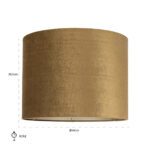 Abat-jour Addy gold velvet, moyen