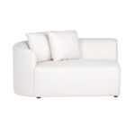 Canapé Grayson d'angle gauche white furry|droit ent.Tapissé