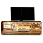 Meuble TV design de luxe miroir Sepia/Dore