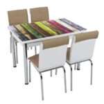 Table a manger extensible avec 4 chaises cuisine