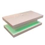Table basse rec. Avec led mirror blanc