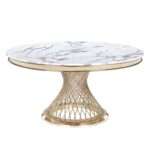 Table a manger luxury simple marble stainless steel