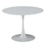Table a manger rond en blanc mdf