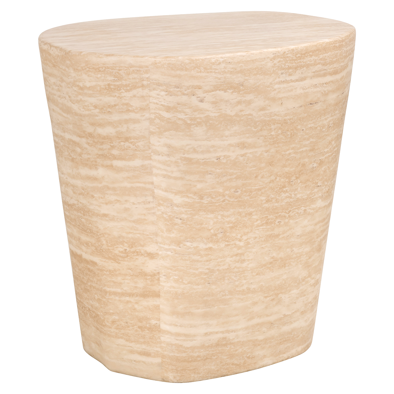 Table coin Fictus faux travertine (Beige)