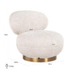 Fauteuil pivotant Jace lovely cream