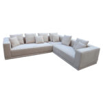 Canapé d'angle Lusso beige chenille