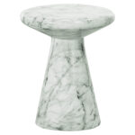 Table d'appoint Lohan faux white marble
