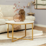 Table de salon Ryan White marble | 70 cm